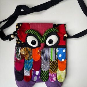Vibrant Owl Crossbody Bag